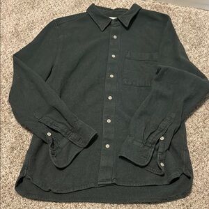 Men's Dark Green Flannel Shirt